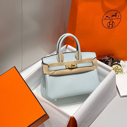 HM バーキン 20cm ブルーペールトゴレザー ゴールド金具