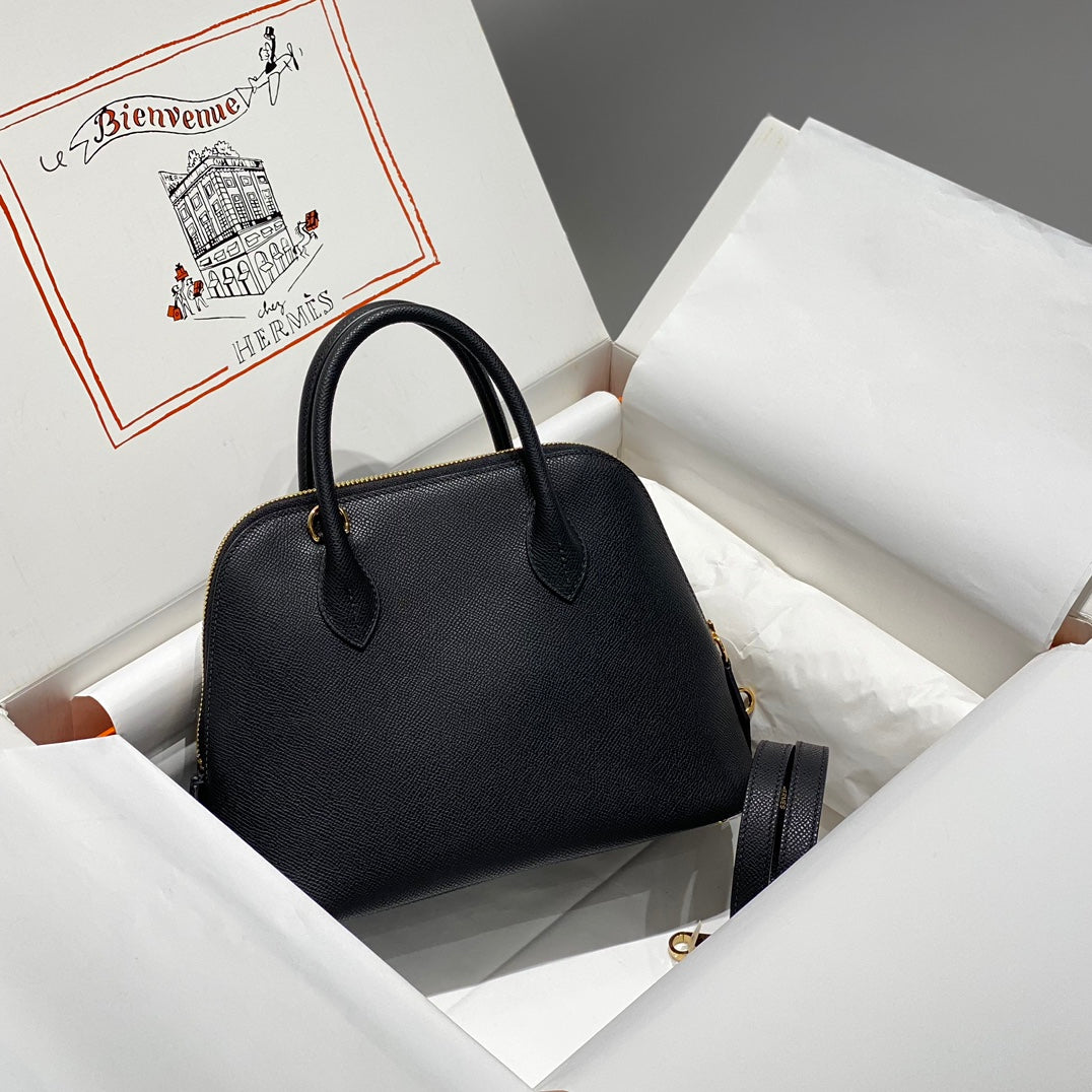 HM Bolide 25 Cuir Epsom noir, accessoires dorés 237381