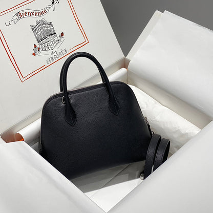 HM Bolide 25 Cuir Epsom noir, accessoires argentés 237384