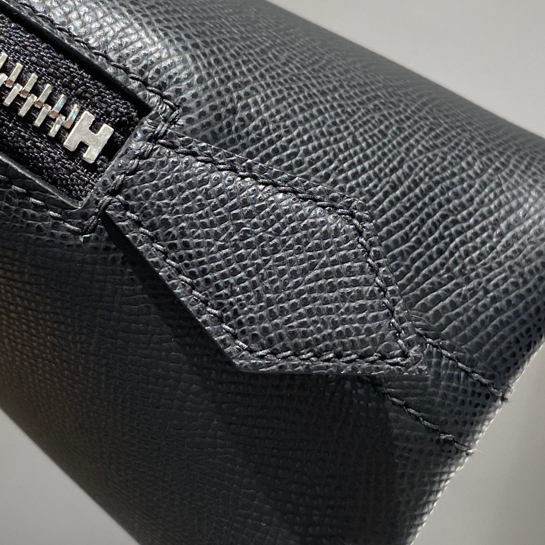 HM Bolide 25 Cuir Epsom noir, accessoires argentés 237384