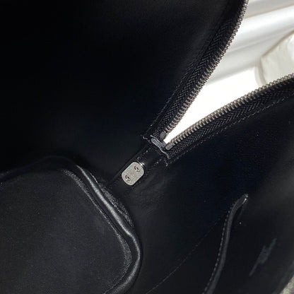 HM Bolide 25 Cuir Epsom noir, accessoires argentés 237384
