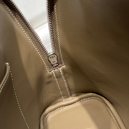 HM Bolide 25 Cuir Epsom Marron Pastel, Ferrures Argentées 237392