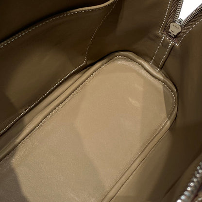 HM Bolide 25 Cuir Epsom Marron Pastel, Ferrures Argentées 237392