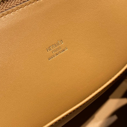 HM Bolide 25 Camel Cuir Epsom Ferrures dorées 237418