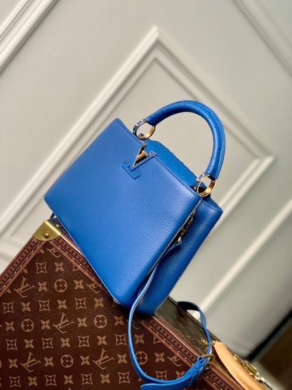 CAPUCINES BB 27 BLEU COBALT TAURILLON MOP QUINCAILLERIE OR