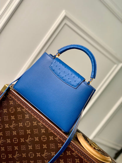 CAPUCINES BB 27 BLEU COBALT TAURILLON MOP QUINCAILLERIE OR
