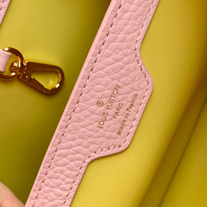 capucines mm 31,5 cuir taurillon rose natte matériel doré