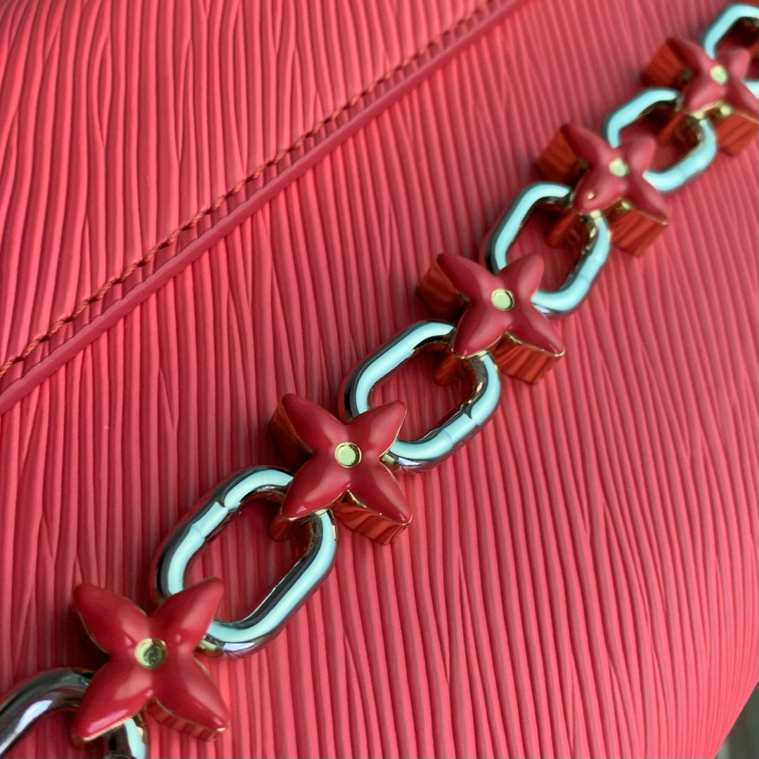 TWIST MM 23CM CUIR GRAINÉ ÉPI ROUGE