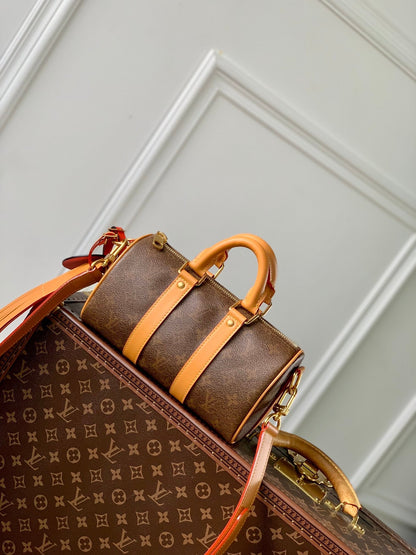 Sac bandoulière LV Keepall 25 marron monogrammé