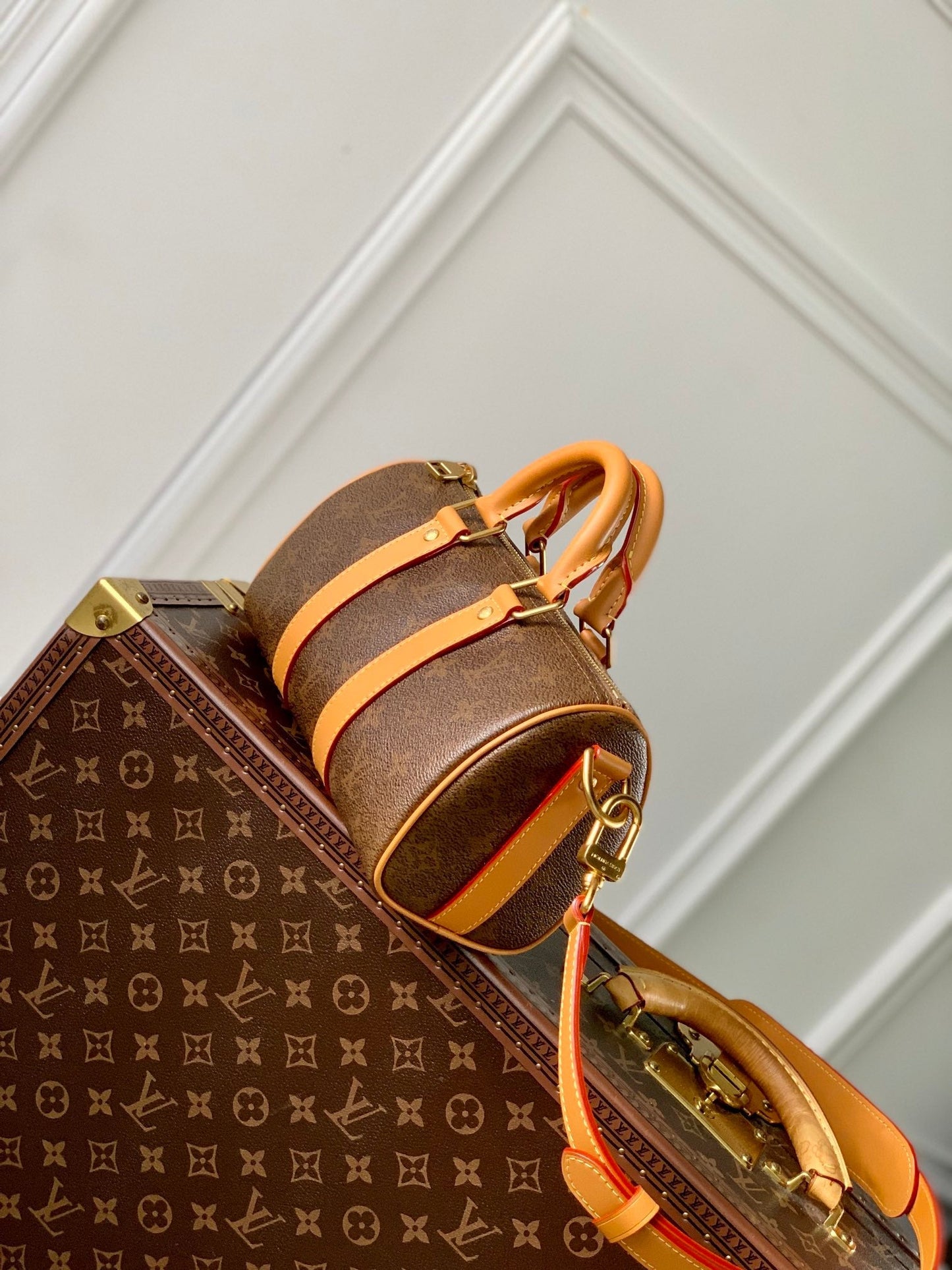 Sac bandoulière LV Keepall 25 marron monogrammé