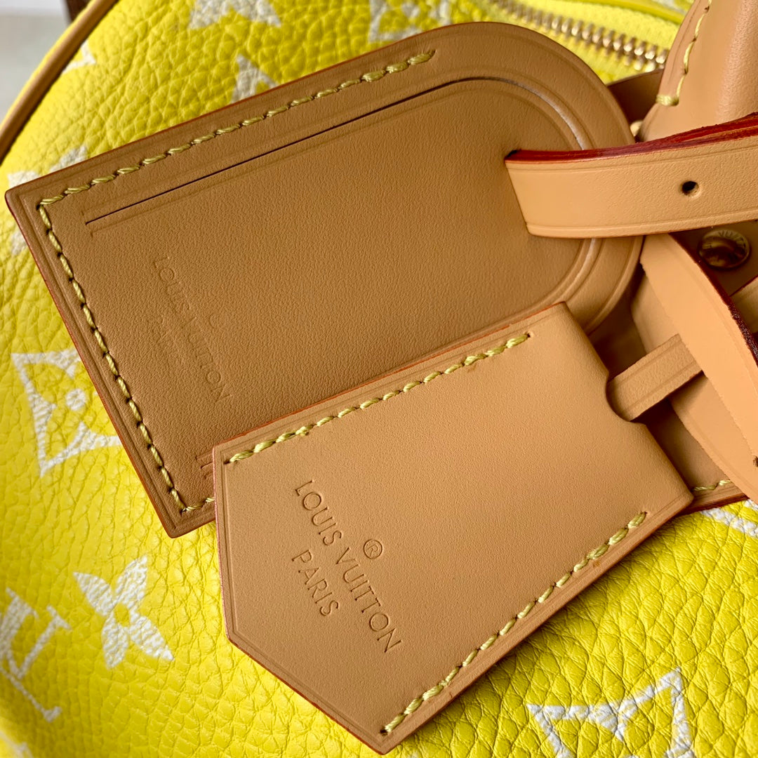 Speedy P9 Bandouliere 40 cm en cuir de veau jaune