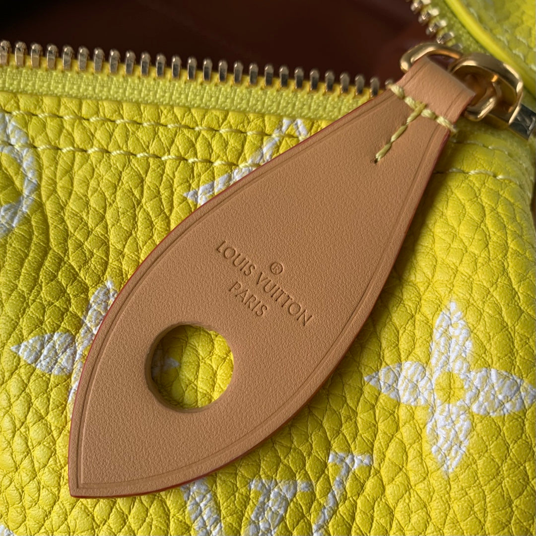 Speedy P9 Bandouliere 40 cm en cuir de veau jaune
