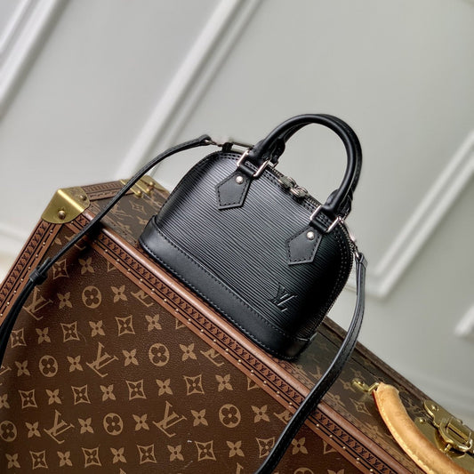 Lv Nano Alma 18 Cuir Épi Noir