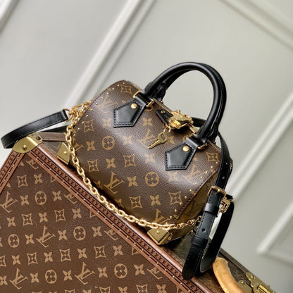 LV スピーディ トランク 20 ブラック ブラウン モノグラム