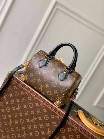 LV スピーディ トランク 20 ブラック ブラウン モノグラム