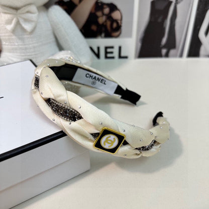 BANDEAU À CHEVEUX CC LOGO BLANC POUR FEMME 151339