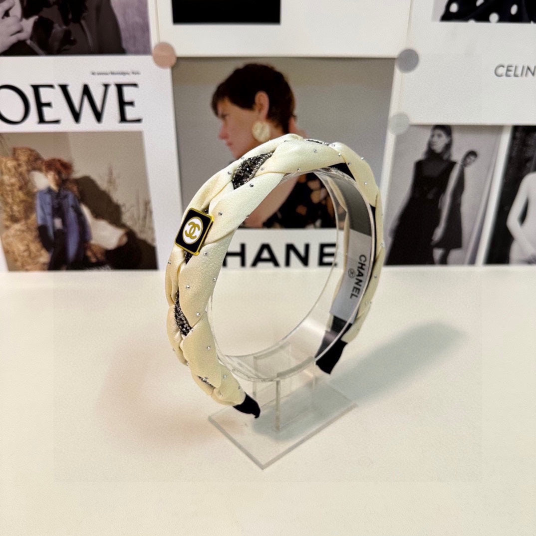 BANDEAU À CHEVEUX CC LOGO BLANC POUR FEMME 151339