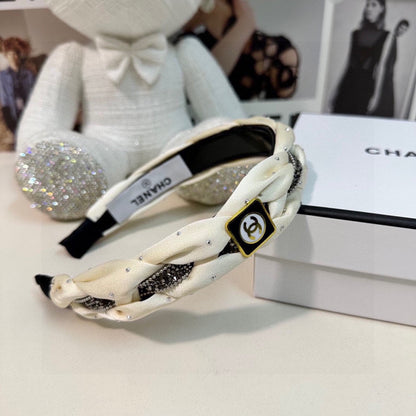 BANDEAU À CHEVEUX CC LOGO BLANC POUR FEMME 151339