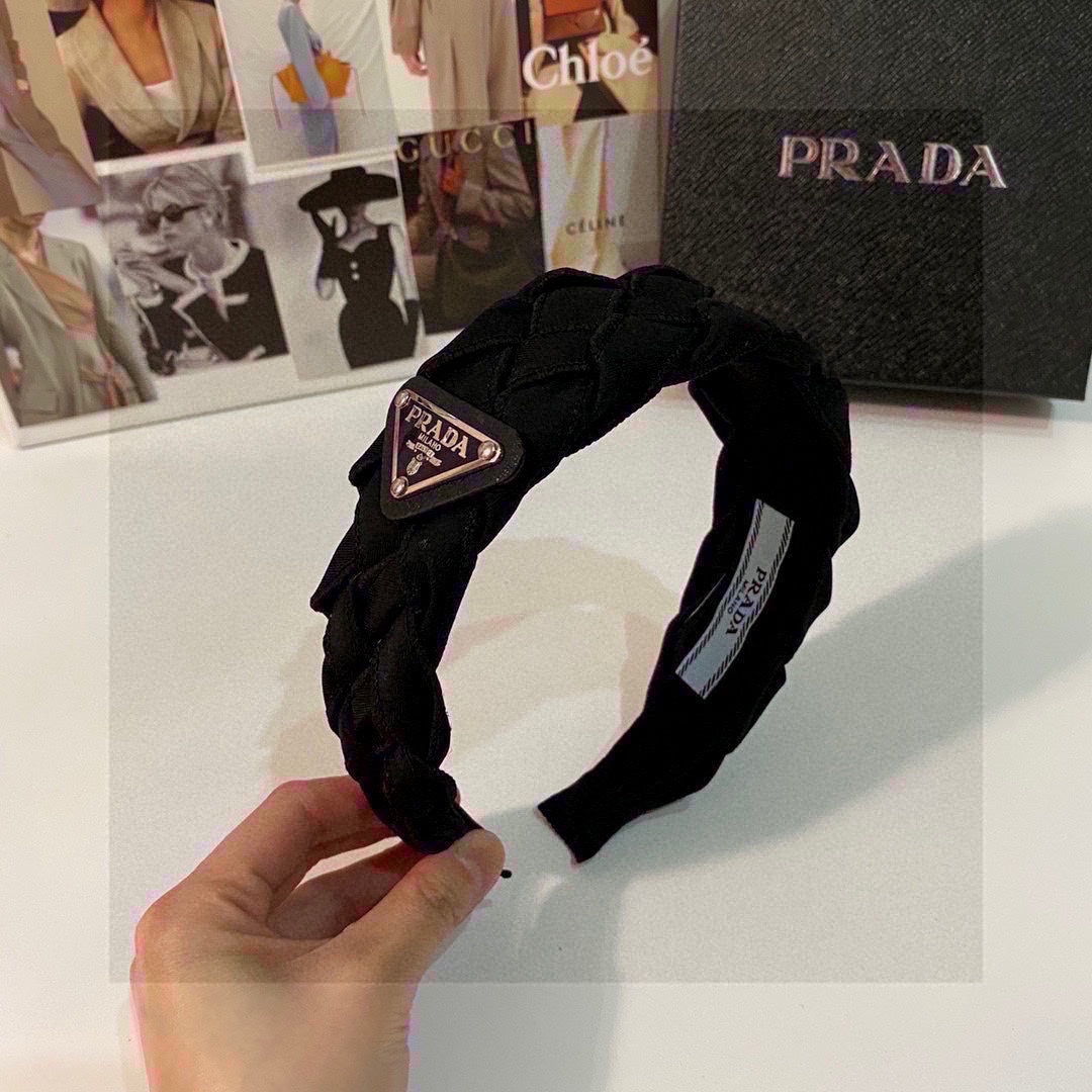 BANDEAU À CHEVEUX TRESSÉ EN TISSU NOIR 344762