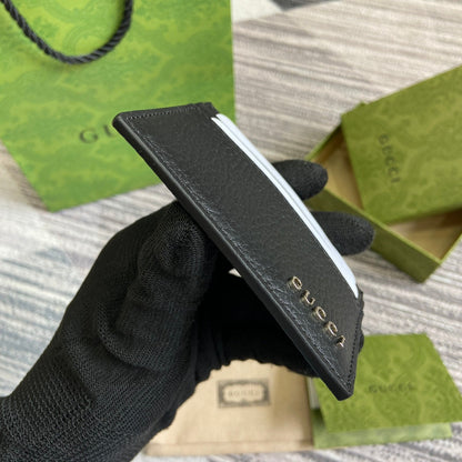 ブラックカーフスキン製カードホルダー10