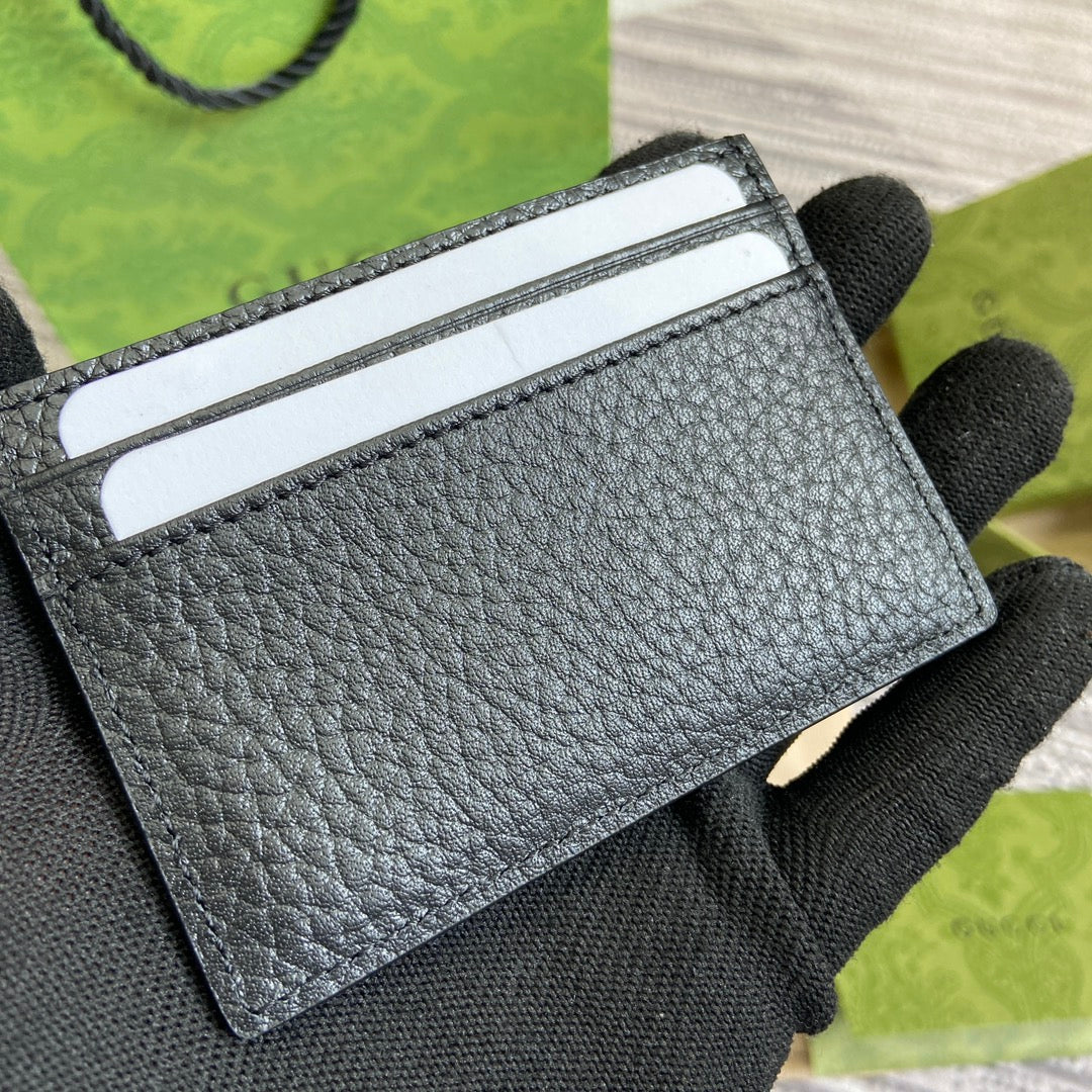 ブラックカーフスキン製カードホルダー10