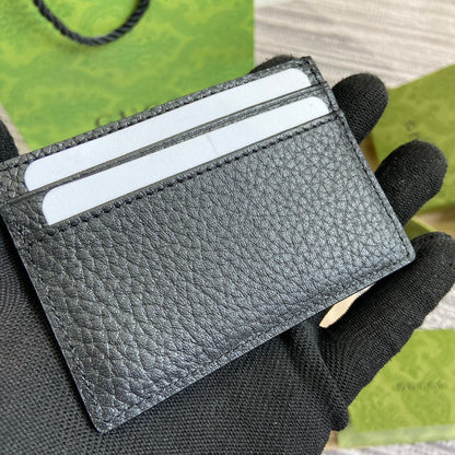 ブラックカーフスキン製カードホルダー10
