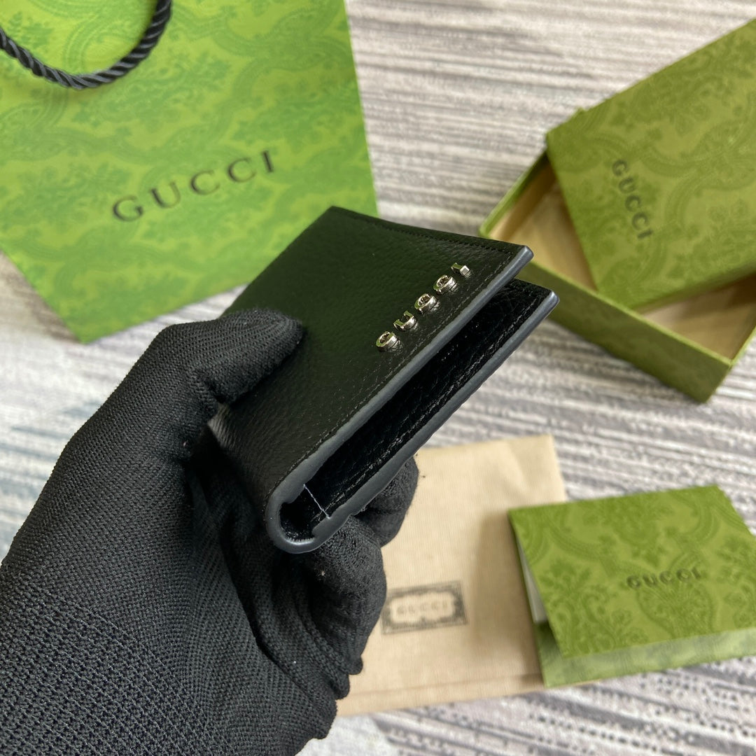 ロングカードホルダー 12インチ ブラックカーフスキン