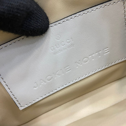 ジャッキー・ノッテ ミニバッグ 19インチ ホワイトカーフスキン ゴールド金具