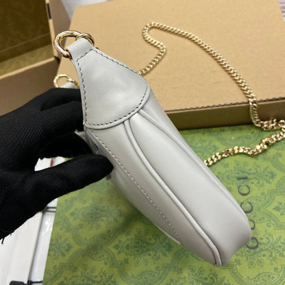 ジャッキー・ノッテ ミニバッグ 19インチ ホワイトカーフスキン ゴールド金具