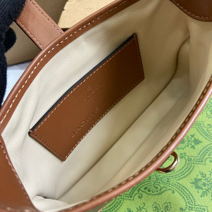 ジャッキー・ノッテ ミニバッグ 19インチ タウニーブラウン カーフスキン ゴールド金具
