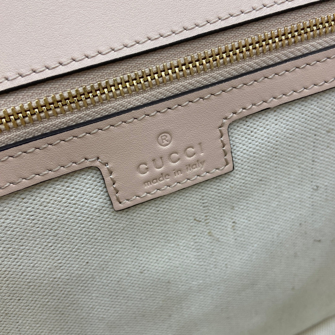 SAC À BANDOULIÈRE MOYEN BLONDIE 32 EN CUIR DE VEAU BEIGE, QUINCAILLERIE DORÉ