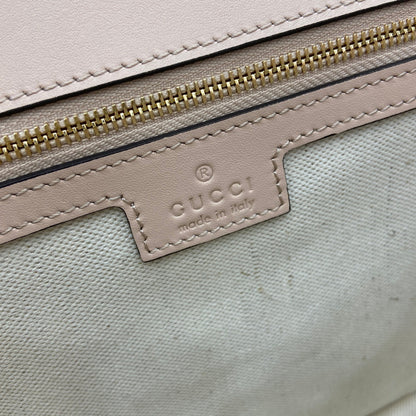 SAC À BANDOULIÈRE MOYEN BLONDIE 32 EN CUIR DE VEAU BEIGE, QUINCAILLERIE DORÉ