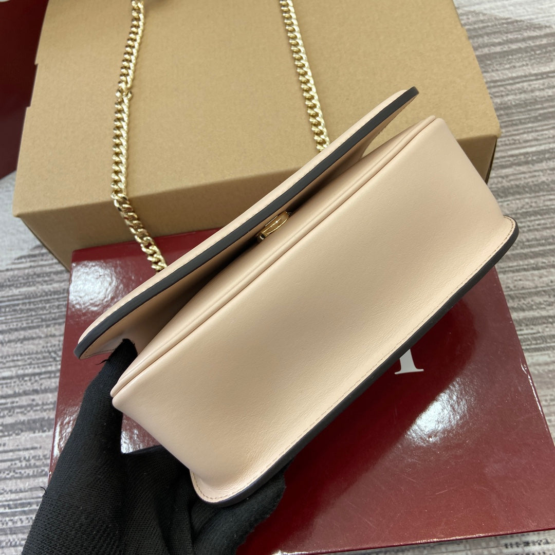 ブロンディ ミニショルダーバッグ 21インチ ベージュカーフスキン ゴールド金具