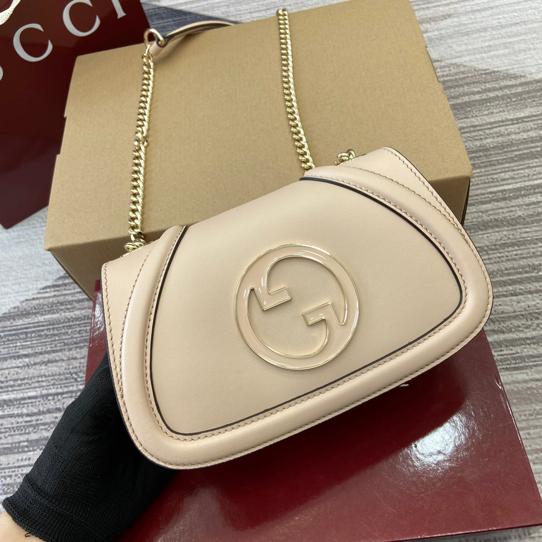 ブロンディ ミニショルダーバッグ 21インチ ベージュカーフスキン ゴールド金具