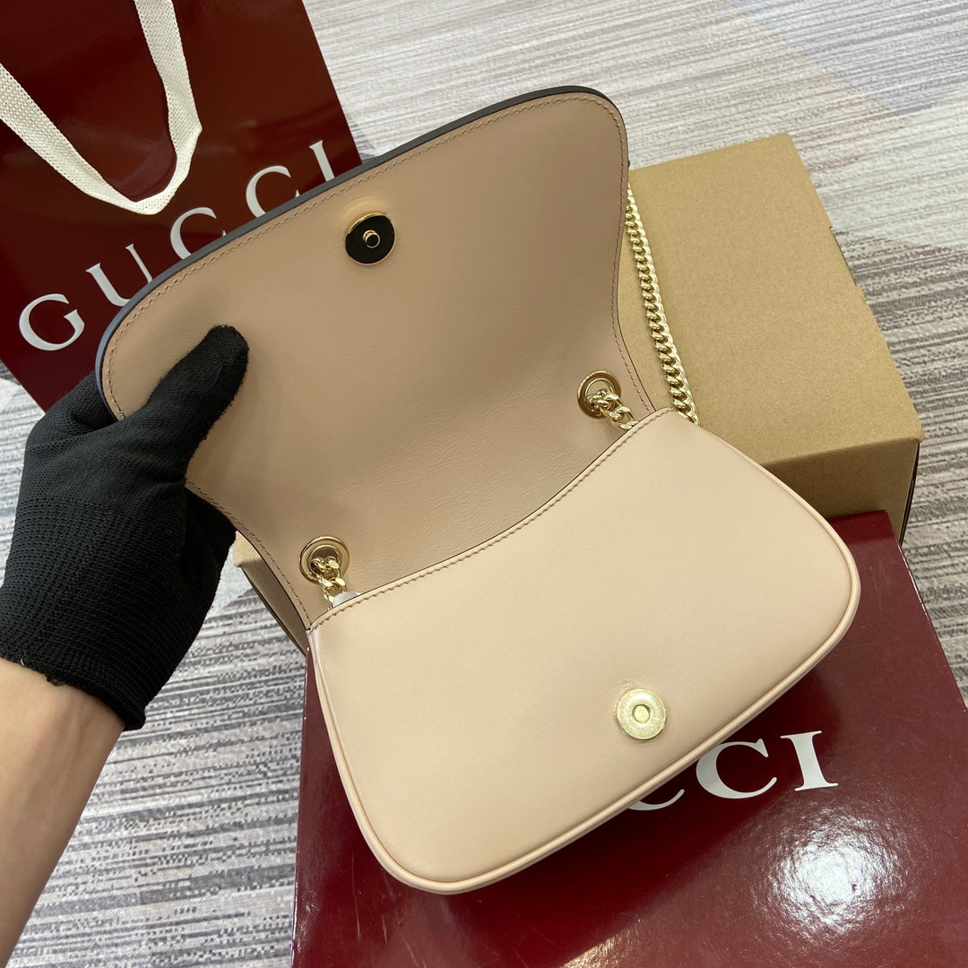 ブロンディ ミニショルダーバッグ 21インチ ベージュカーフスキン ゴールド金具