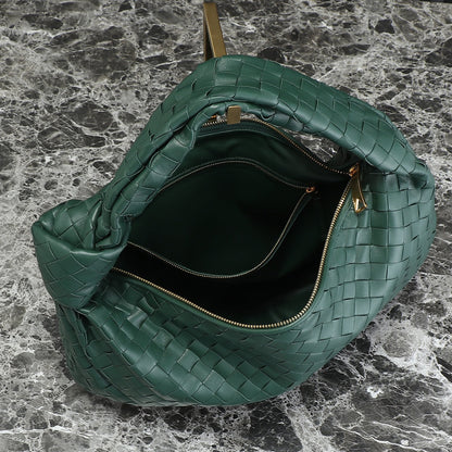 petit jodie 48 en cuir d'agneau vert foncé