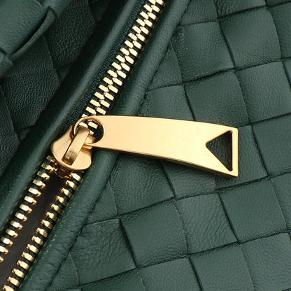petit jodie 48 en cuir d'agneau vert foncé