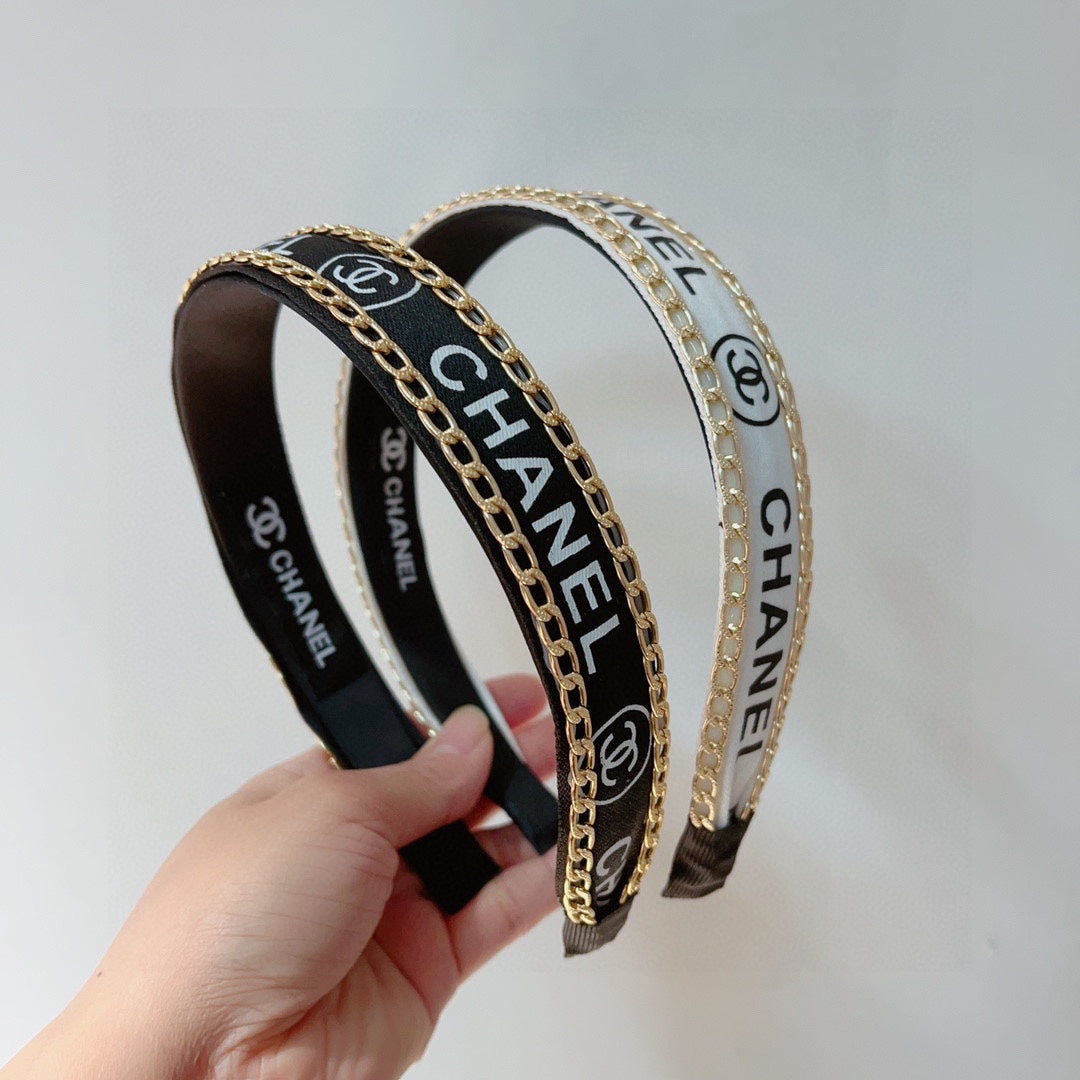 BANDEAU À CHEVEUX CC LOGO NOIR POUR FEMME 124683