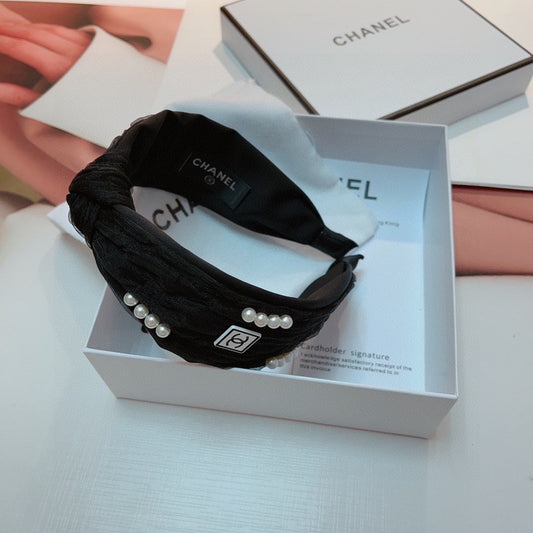 BLACK HAIRBAND WITH PEARL FOR WOMEN 124702