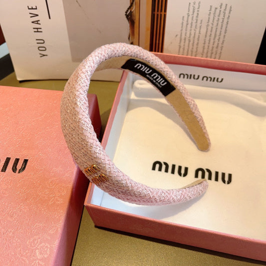 BANDEAU SIMPLE EN TWEED ROSE CLAIR 282732