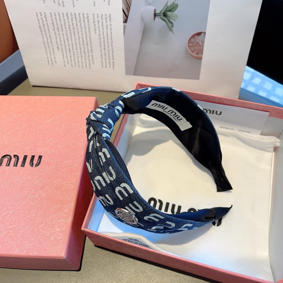BANDEAU EN DENIM BLEU DE PRUSSE 432756