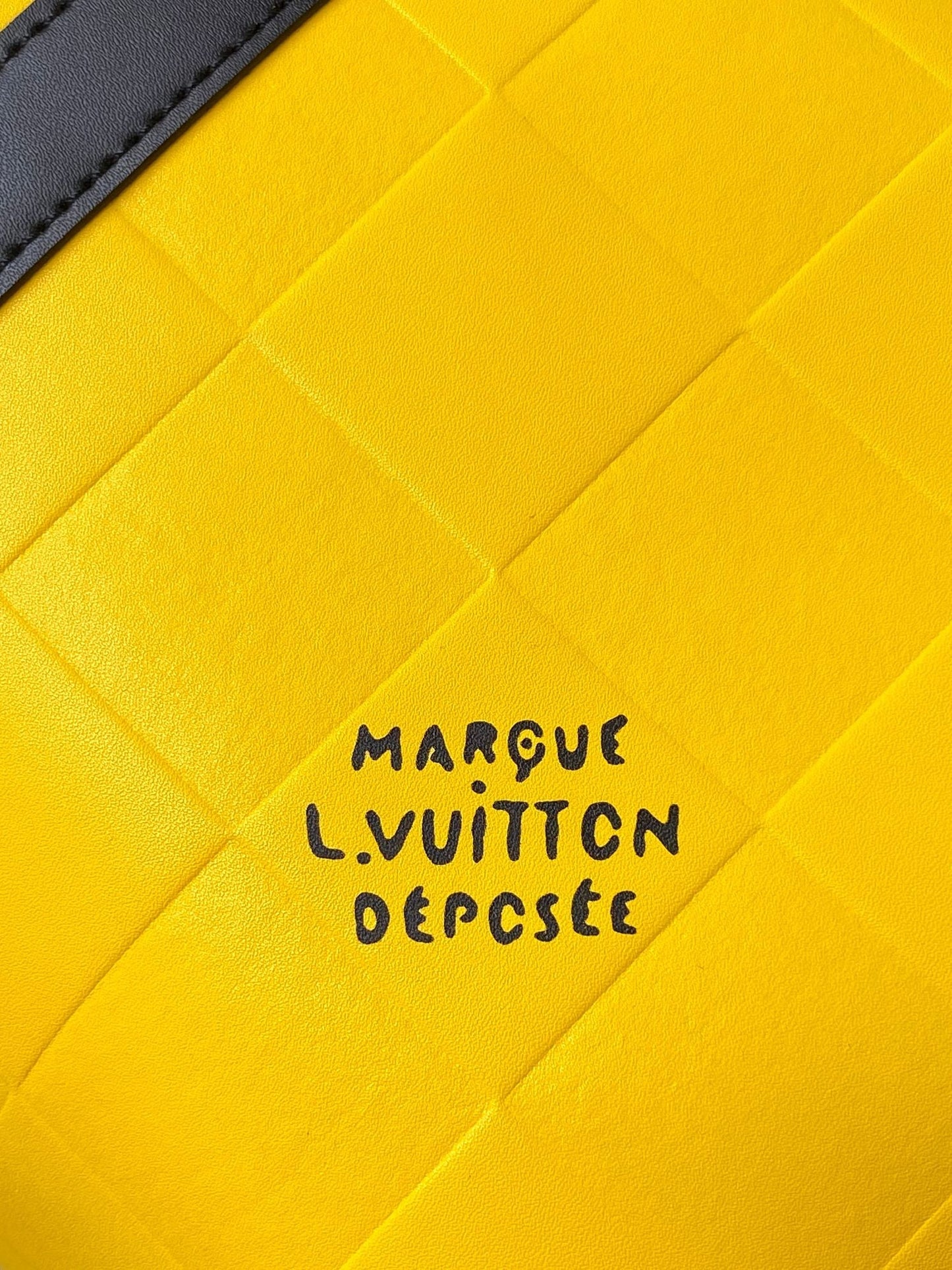 Sac bandoulière Keepall 50 en cuir de veau damier jaune