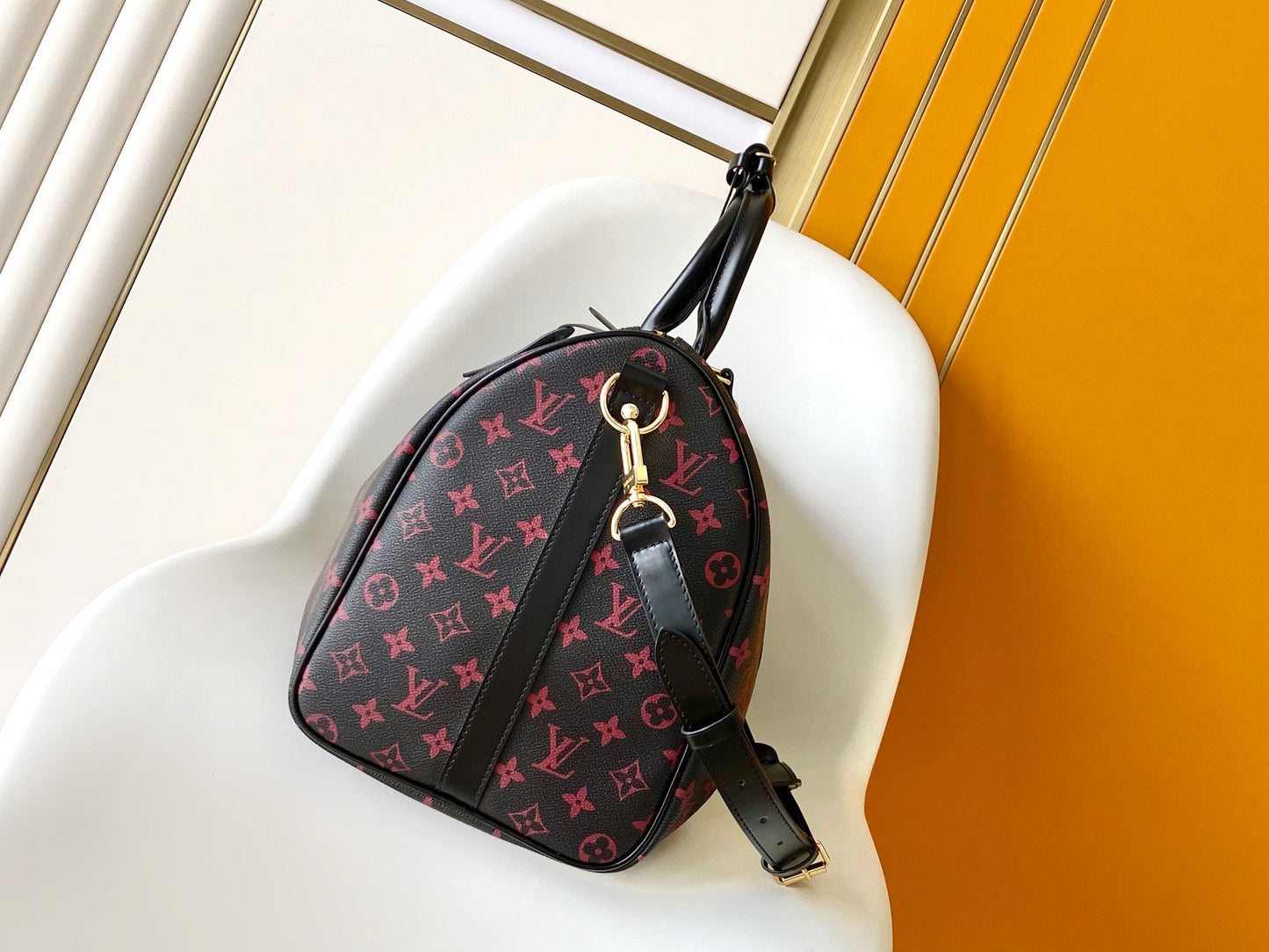 KEEPALL BANDOULIERE 45 ブラックモノグラムトメットキャンバス