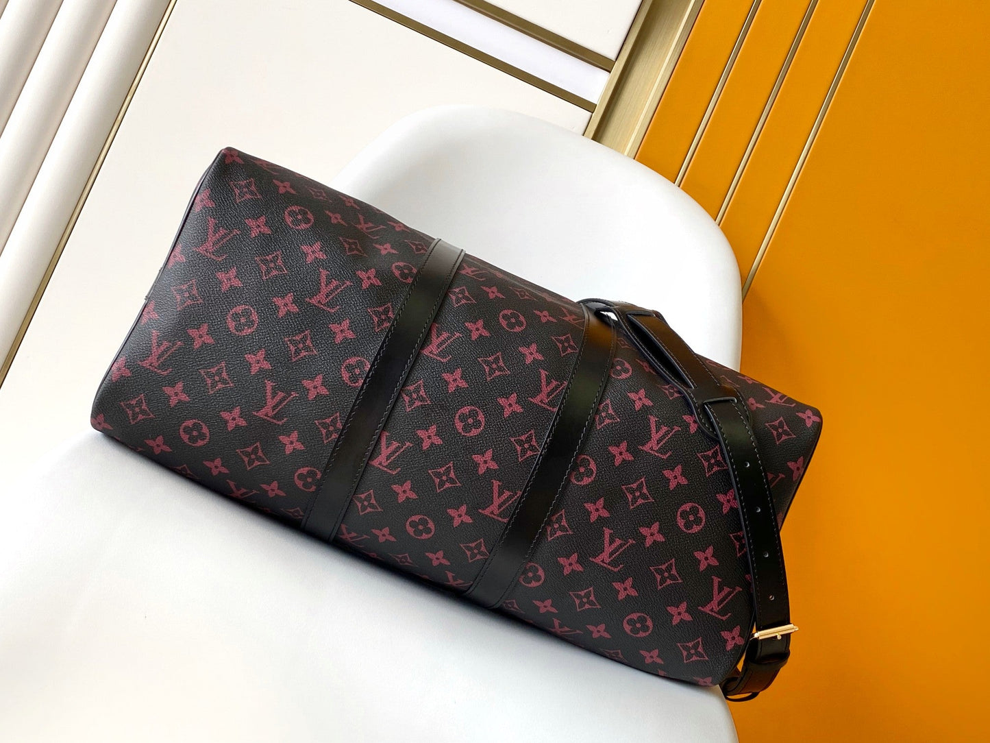 KEEPALL BANDOULIERE 45 ブラックモノグラムトメットキャンバス