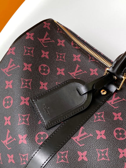 KEEPALL BANDOULIERE 45 ブラックモノグラムトメットキャンバス