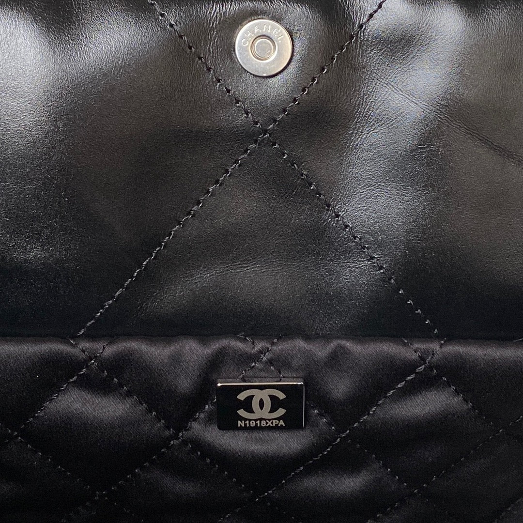 24C CC ホーボー 22 バッグ 45cm ブラック ラムスキン