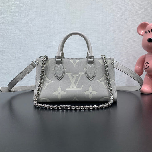 LV OnTheGo East West Gris Monogram Empreinte Cuir 205497