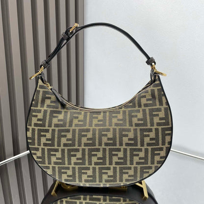 Sac Fendigraphy Medium 29 en tissu jacquard Gurkha, motif FF, quincaillerie dorée