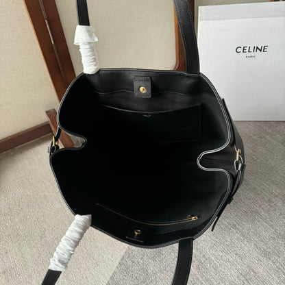 CABAS ANAÏS MOYEN CUIR TRIOMPHE 54 EN CUIR DE VEAU GRAINÉ NOIR