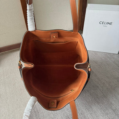 CABAS ANAÏS MOYEN CUIR TRIOMPHE 54 EN CUIR DE VEAU GRAINÉ BRONZE